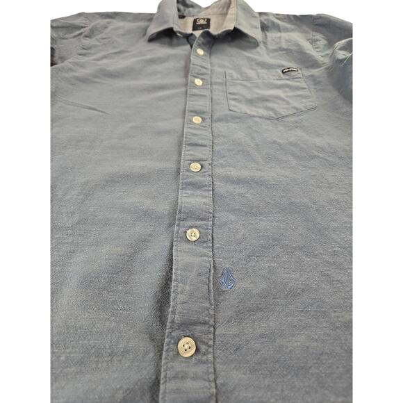 Volcom | Blue, Long Sleeve, Button Down Shirt | Size Large - Picture 2 of 4